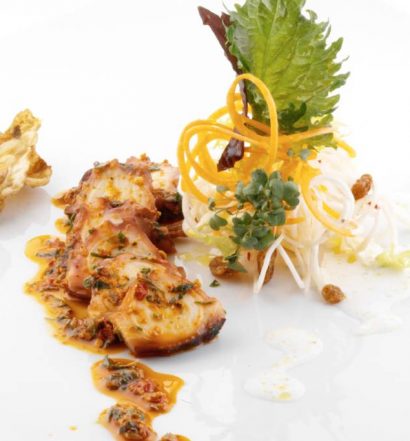 Tagliata di piovra e sardella calabrese