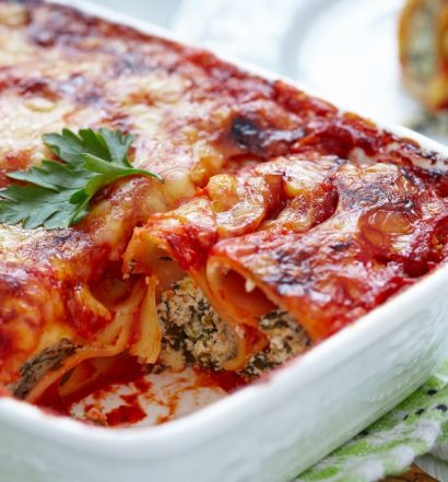 Cannelloni ricotta spinaci e pomodoro